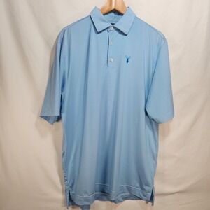 Foot Joy Polo Mens Size Large Short Sleeve Light Blue Golf Athletic Shirt